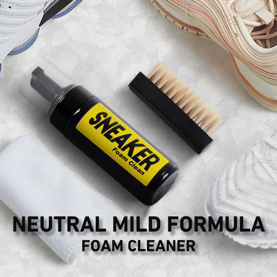 White Sneaker Care Kit - 150ML Water-Free Foam Sneakers Cleaner Shoe