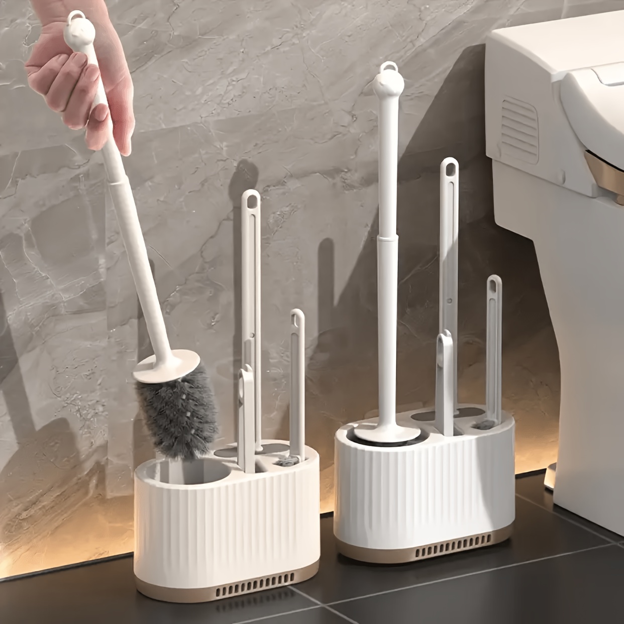 Brush Bristle Set - Set of 2 Toilet Brushes with