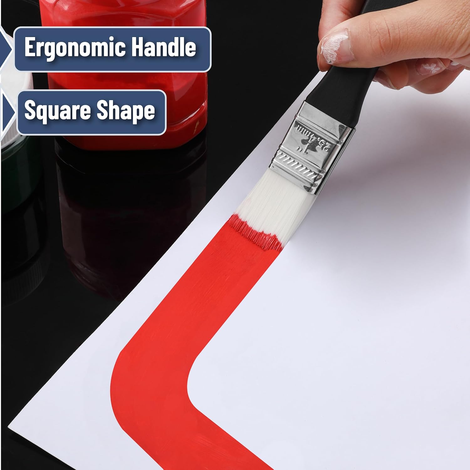 3-Pack Flat Paddle Paint Brush – обзор и цена Brush Bristle Set