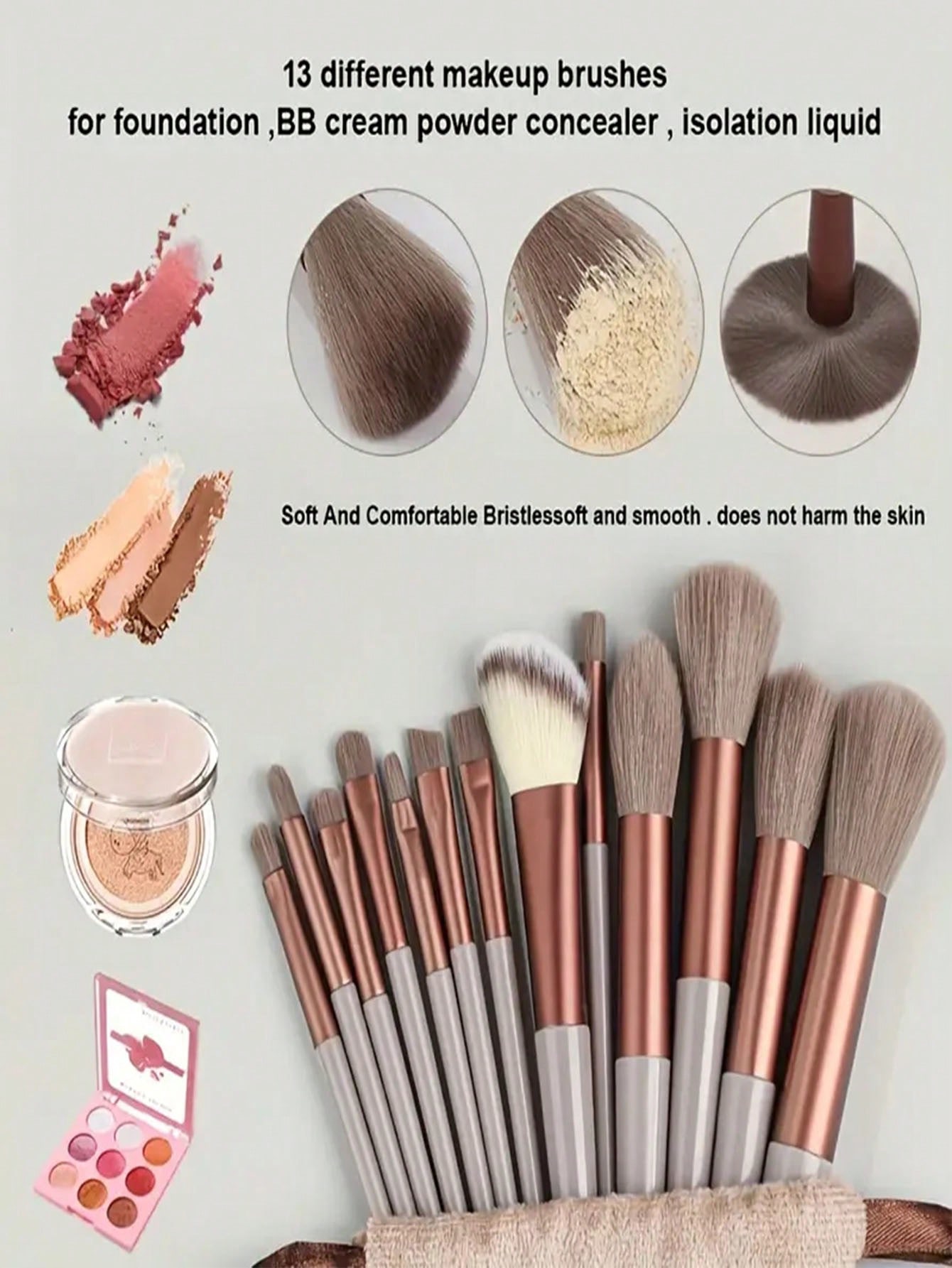 13pcs Professional Makeup Brus – обзор и цена Brush Bristle Set