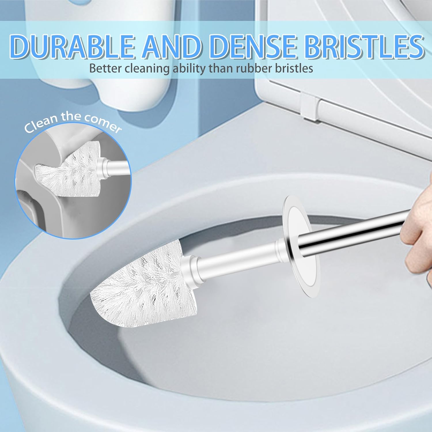 Compact Toilet Brush & Holder  – обзор и цена Brush Bristle Set