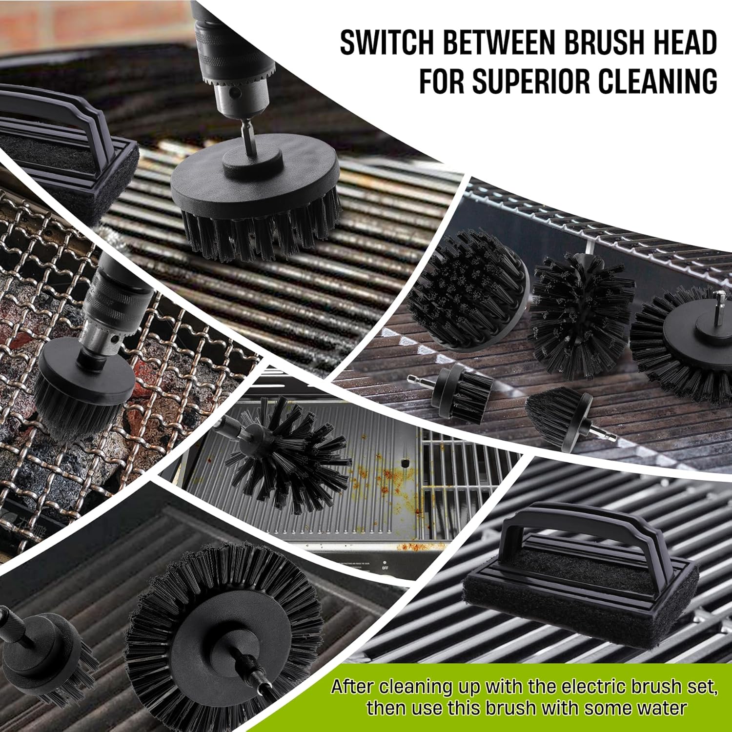 Drill Powered BBQ Grill Cleani – обзор и цена Brush Bristle Set